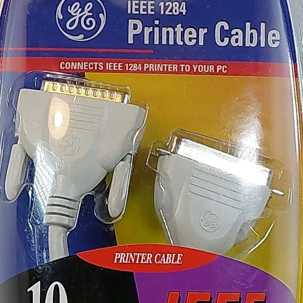 GE 10ft IEEE 1284 Printer Cable - White